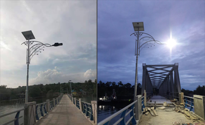 60W 24v all in two solar street light for Indonesia project